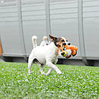 Надміцна іграшка для собак плюшевий тигр із пищалкою Croci Warriors Tiger 18*12*12 см, фото 3