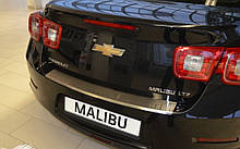Накладка на бампер з загином для Chevrolet Malibu 2012 р. c