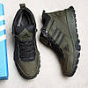 Чоловічі зимові шкіряні черевики, кросівки (натуральна шкіра) хакі на хутрі, чоловіче взуття на зиму, розмір 40 41 42 43 44 45, фото 5