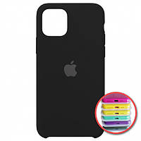 Чохол накладка бампер для Apple iPhone 11 Айфон (6,1 дюймов) Silicone Case Колір Чорний (Black) full