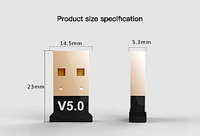 USB Блютуз адаптер 5.0 USB Bluetooth 5.0 CSR 5.0, фото 3