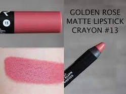 Матова стійка помада-олівець тон 13 Golden Rose MATTE LIPSTICK CRAYON/Туреччина