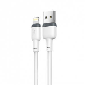 Кабель Data Cable XO NB208 Liquid Silicone Lightning 1m, Білий