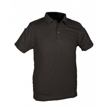 Тактична футболка поло MIL-TEC 10961002 Tactical Quickdry Poloshirt Black 2XL