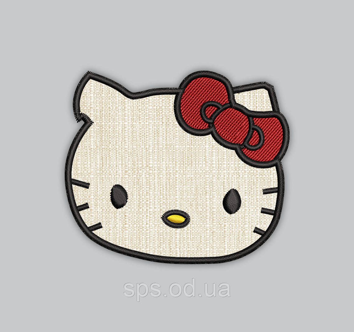 Шеврон "Хеллоу Кітті" (Hello Kitty) висота 7.5 см (Термін виготовлення під замовлення 21-34 дні)