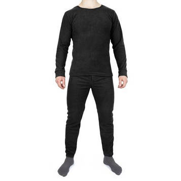 Термобілизна тактична на флісі (Круглий ворот) Mil-Tec 11221002 чорна PeremogaUA