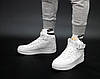 Nike Air Force High Lois Vuitton White Жіночі та Чоловічі кросівки Найк Аїр Форс Луї Віттон Високі білі шкіра, фото 7