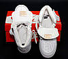 Nike Air Force High Lois Vuitton White Жіночі та Чоловічі кросівки Найк Аїр Форс Луї Віттон Високі білі шкіра, фото 4