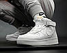 Nike Air Force High Lois Vuitton White Жіночі та Чоловічі кросівки Найк Аїр Форс Луї Віттон Високі білі шкіра, фото 10