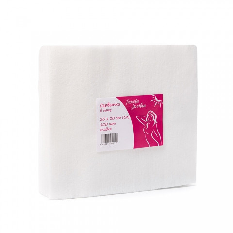 Серветки одноразові 20х20см. 100шт/уп. сітка Рожева Білявка, фото 1