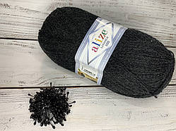 Пряжа для в’язання Lanagold 800. 100 г. 730 м. Цвет - сіро чорний 151