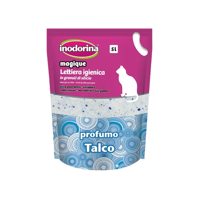 Inodorina Sanitary Litter Talco силікагелевий наповнювач з ароматом тальку