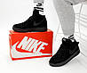 Чоловічі кросівки Nike Air Force High Lois Vuitton Black (Чорні) Високі Найк Аір Форс Луі Віттон Замшеві, фото 7