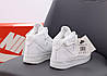 Nike Air Force 1 High White Чоловічі та жіночі кросівки Найк Аїр Форс 1 білі високі Кеди шкіра Демі Унісекс, фото 6