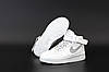 Nike Air Force 1 High White Чоловічі та жіночі кросівки Найк Аїр Форс 1 білі високі Кеди шкіра Демі Унісекс, фото 6