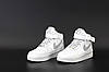Nike Air Force 1 High White Чоловічі та жіночі кросівки Найк Аїр Форс 1 білі високі Кеди шкіра Демі Унісекс, фото 8
