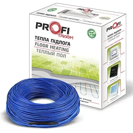Нагрівальний кабель обігріву Profi Therm 2 19 210 Вт (1,4-1,7 м2) електрична тепла підлога Profi Therm 19