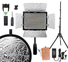 Комплект (набір) "MAX M" - LED - світло Yongnuo YN-300 III (3200-5500K) + мережевий адаптер + стійка + відбивач