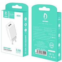 Сетевое зарядное устройство для Denmen DC01 1USB 2.4A,Черный