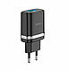 Мережевий зарядний пристрій Hoco C12Q 1 USB Smart QC 3.0 18 W Швидке заряджання, Чорний, фото 5