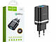 Мережевий зарядний пристрій Hoco C12Q 1 USB Smart QC 3.0 18 W Швидке заряджання, Чорний, фото 6