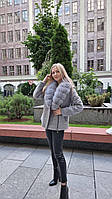 Шикарне жіноче пальто косуха з хутром песець у різних розмірах і кольорах