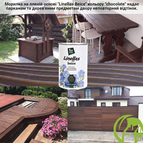 Морилка на основі олії LINELLAS BEICE, Chocolate, 1л, фото 1