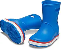 Чоботи гумові дитячі дощовики Крокси C10 / 27р. з смужкою / Crocs Kids Crocband Rain Boot Блакитні
