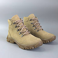 Тактические берцы полу ботинки женская обувь больших размеров COSMO Shoes Gerda Koyote Nub BS