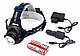Ліхтар налобний HIGH POWER HEADLAMP WD296 1 LED — лінза 1х18650, автозарядка, фото 3