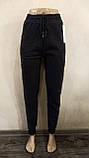Зимові кашемірові спортивні штани на хутрі, чорні, розмір L-XL, фото 4