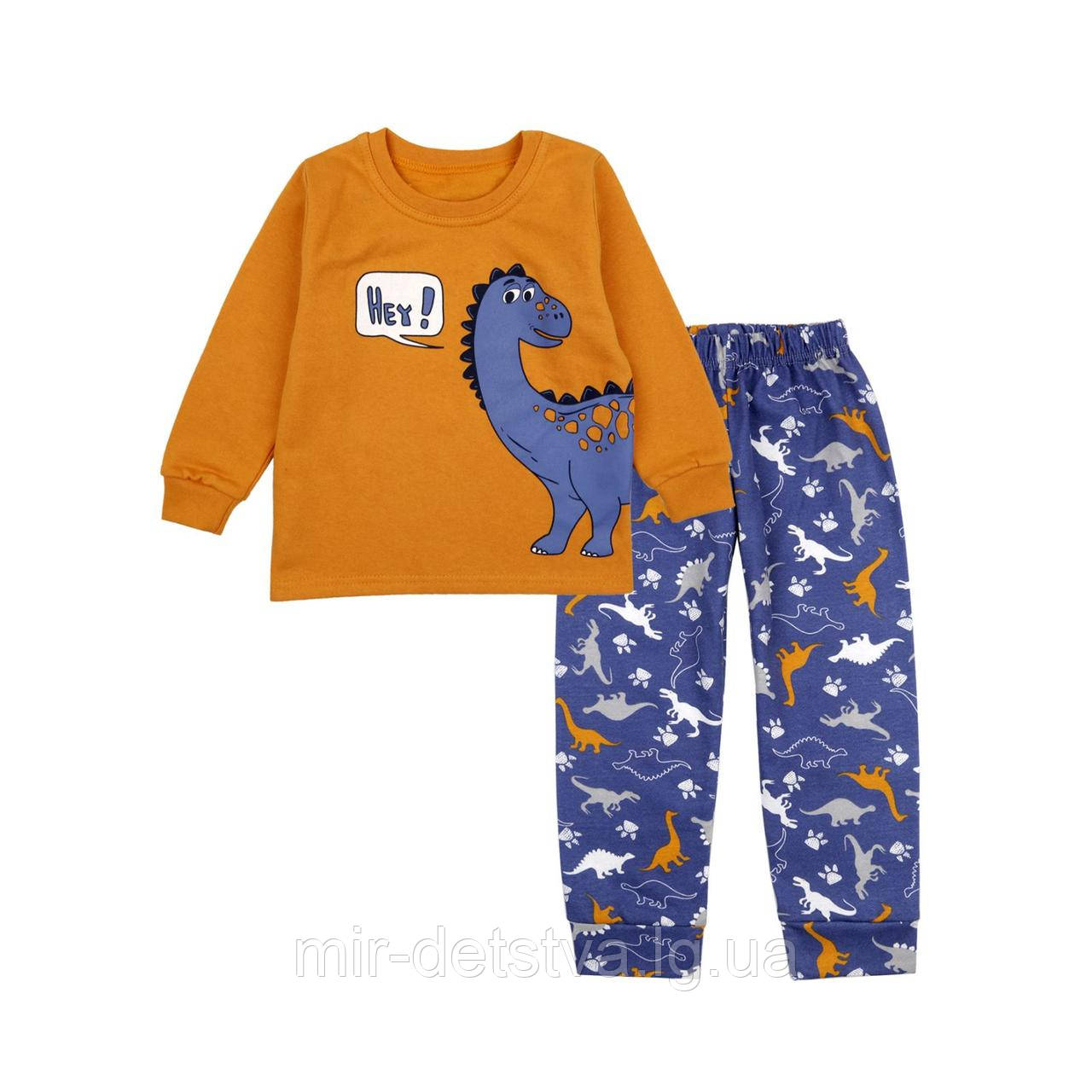 Піжама дитяча для хлопчика (футер начес) оптом р.98-104-110 см