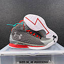 Eur36-46 кросівки Under Armour Curry 1 One Grey Red баскетбольні чоловічі Карі, фото 4