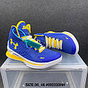 Eur36-46 кросівки Under Armour Curry 1 Dub Narion сині баскетбольні чоловічі Карі, фото 3