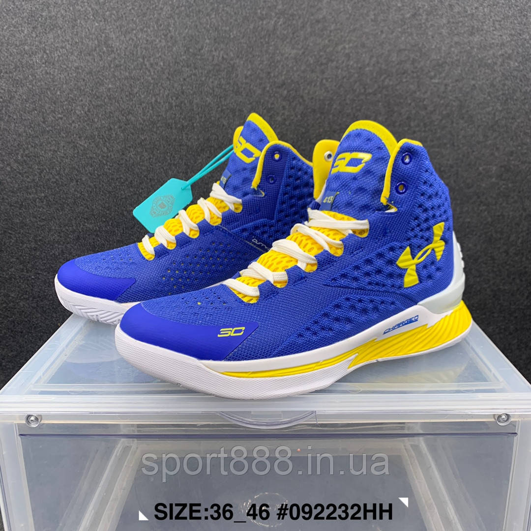 Eur36-46 кросівки Under Armour Curry 1 Dub Narion сині баскетбольні чоловічі Карі, фото 1