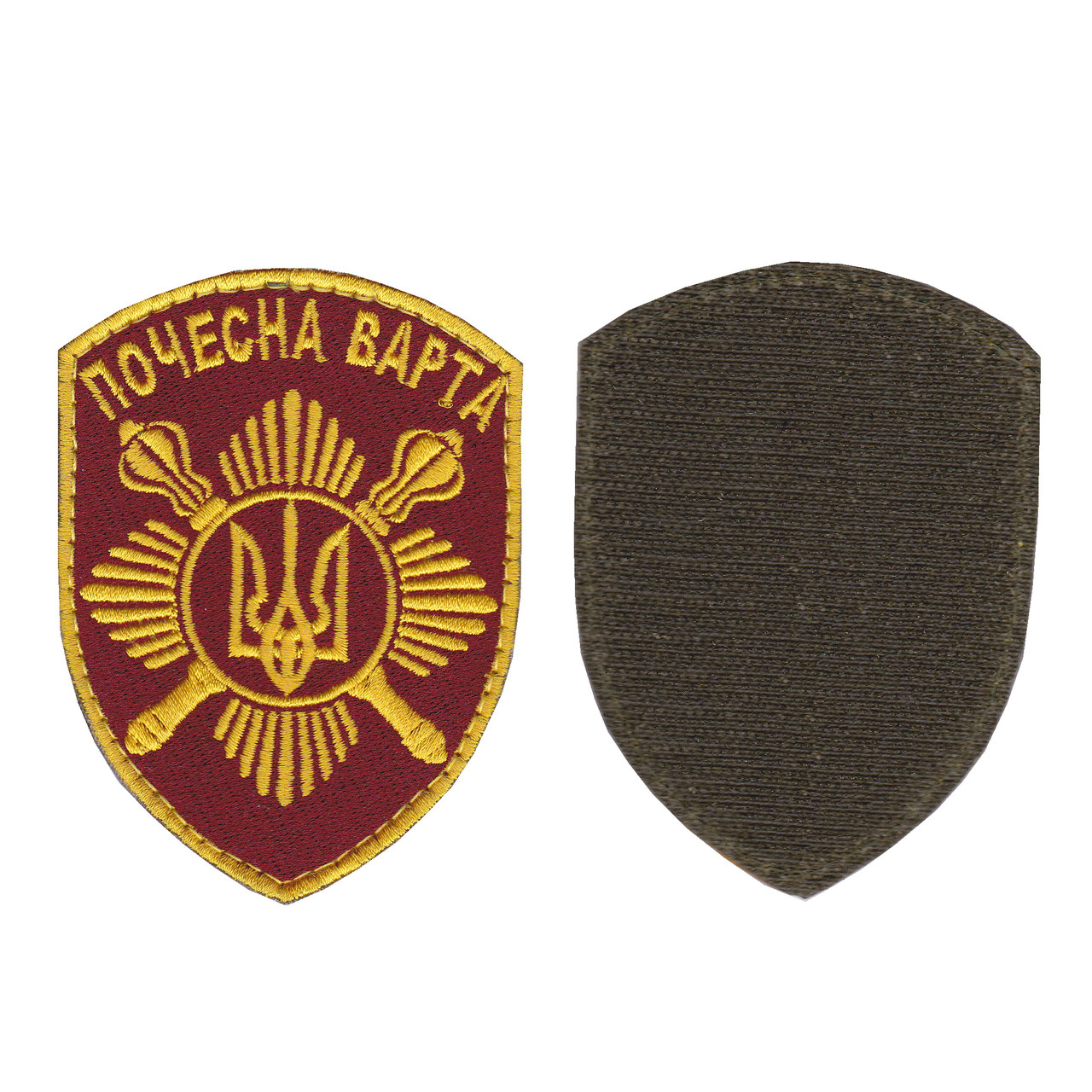 Шеврон військовий / армійський,Окремий президентський полк (Україна) ,на липучці, бордо, ЗСУ. 8 см * 10,5 см