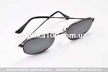Сонцезахисні окуляри З ДІОПТРІЯМИ ДЛЯ ЗОРУ в стилі Ray-Ban у сірій оправі з темно-сірою лінзою, фото 3