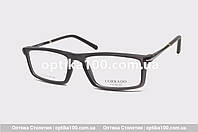 Пластикова чоловіча прямокутна оправа для окулярів для зору з металевими дужками на флексах Corrado 6715