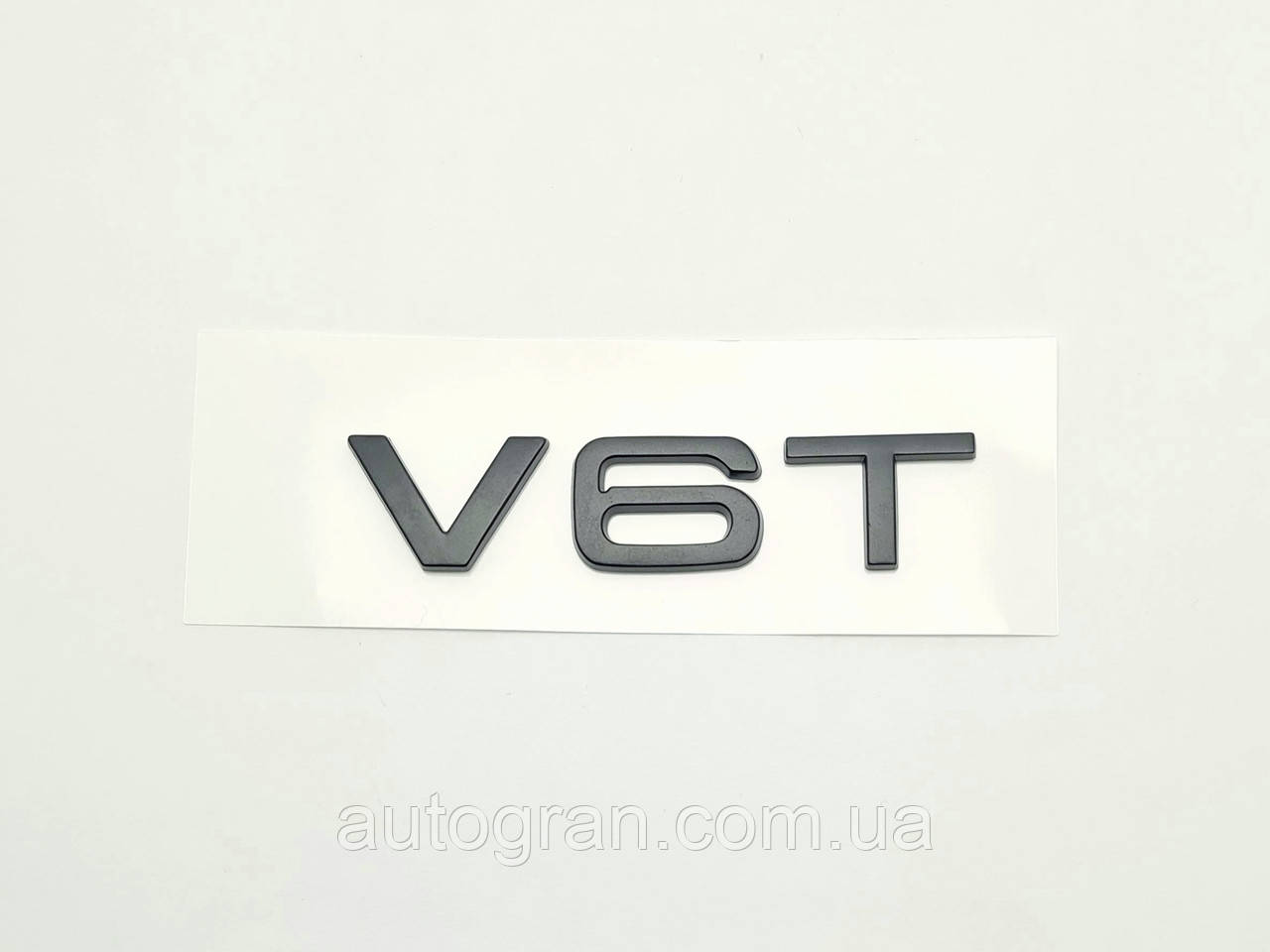 Емблема кришки багажника та на крила Audi V6T чорна матова