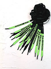 № 10. Шнур (текстильний), салатовий fashion 115 см.