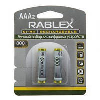 Акумулятор RABLEX R03 (AАА), 800 mAh Ni-MH, 2 шт.