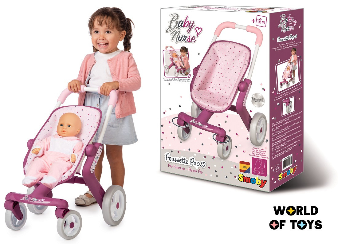 Коляска Smoby Baby Nurse "Прованс. Прогулянка", з поворотними колесами, 18міс.+ | 251203