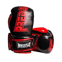 Боксерские перчатки PowerPlay 3017 черные карбон 16 унций "Gr"