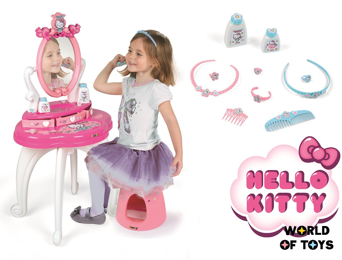 Столик з дзеркалом "Hello Kitty" 2 в 1 Smoby з аксесуарами, 3+ | 320239