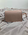 Жіноча сумка плетена структура клапан конверт А05-1812 Рожева, фото 8