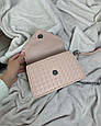 Жіноча сумка плетена структура клапан конверт А05-1812 Рожева, фото 9