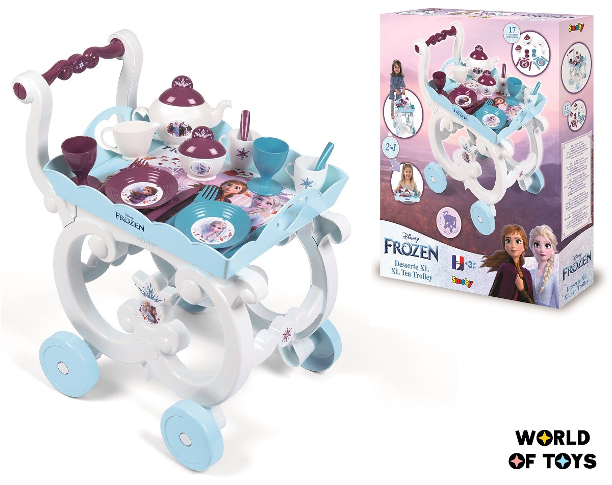Візок Smoby Фроузен-2 Знімна таця і сервіз 17 аксесуарів (310517)