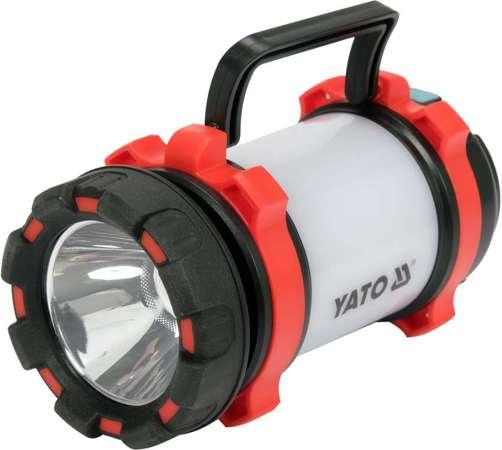 Ліхтар світлодіодний з ручкою акумул. YATO Li-Ion 3.7 В, 3000 mАГод, 6 реж, 380/200 Lm, зарядний USB YT-08547