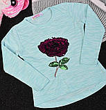 Кофта дитяча, паєтки, бірюза, фото 2