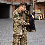 Комплект: Куртка Soft Shell Grifon піксель + тактична термобілизна (олива/чорна), фото 3